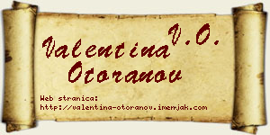 Valentina Otoranov vizit kartica